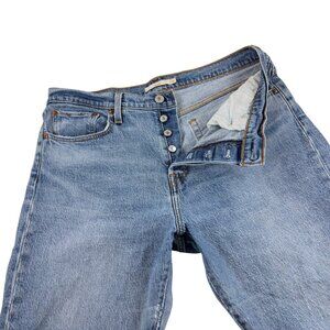 Levi's Premium Wedgie Straight Big E Jeans Womens 32 x 27 High Rise Button Fly